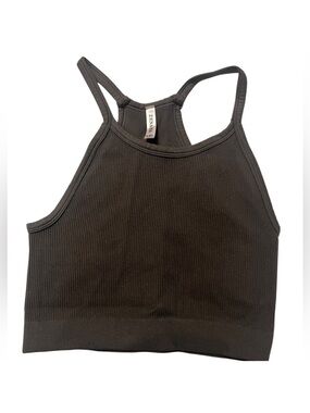 ZENANA Gray Ribbed Tank Top L/XL